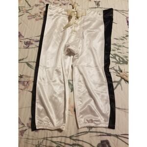 Youth Football Pants Size Large 30-32 Playlikethepros White/Black
